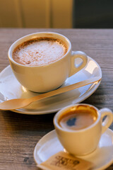 cup of coffee with milk