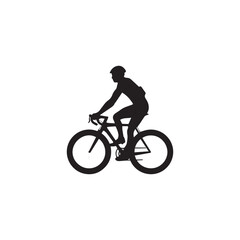 silhouette of a cyclist