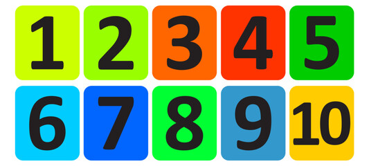 Number Blocks Cubes for Learning  Education.Vector Illustration.