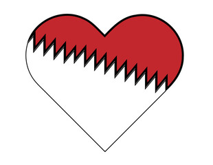 red and white love icon