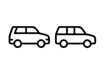 Fototapeta premium 2 different Black Vehicle icons on the white background