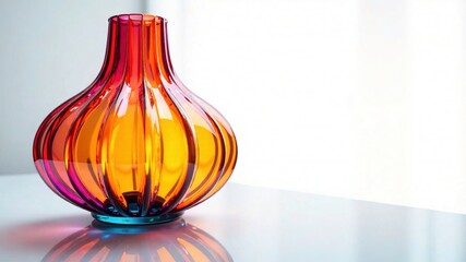 Colorful Glass Lamp on Table - Stunning Lighting