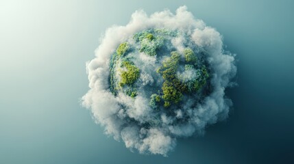 Naklejka premium Globe Surrounded by Pollution Representing Health Issues