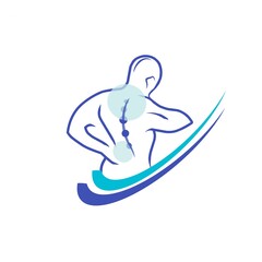 a bone chiropractic vector illustration icon