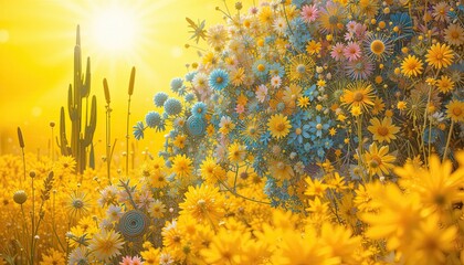 A cheerful yellow background filled with warmth and optimism, invoking feelings of happiness, creativity, and sunshine, making it perfect for designs meant to inspire and uplift-