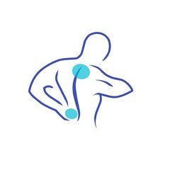 a bone chiropractic vector illustration icon