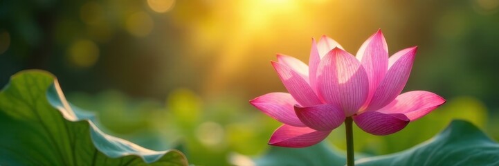 Gentle morning light highlights the delicate petals, lotus, sunlight