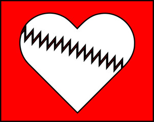 red and white color love