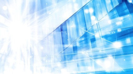 Obraz premium Futuristic city, glass building, bright light, abstract background, technology concept