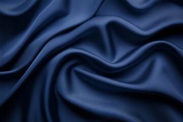 Obraz premium Dark Blue Background with Smooth Texture: Top View and Ample Copy Space