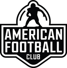 Naklejka premium American Football Club Logo Vector Illustration.