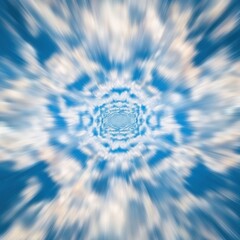 Heavenly cloud tunnel zoom background design