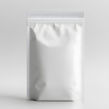 Blank White Pouch with Zipper - Ready for Your Product Design