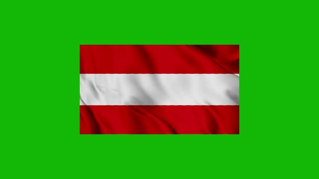 Austria animated flag on chroma key