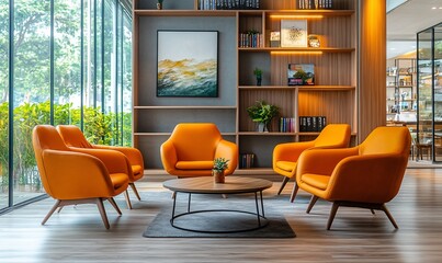 A stylish office location with comfortable atmosphere