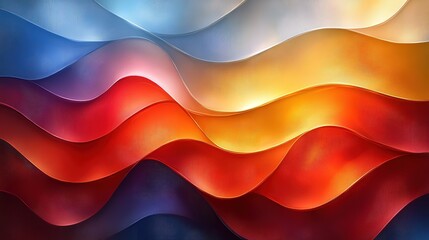 Abstract Colorful Waves Flowing Seamlessly