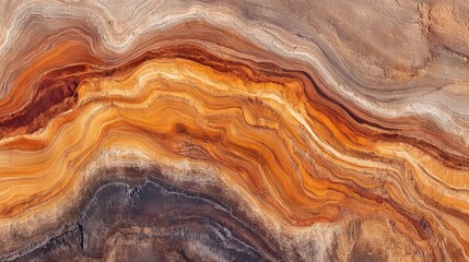 Abstract Swirling Layers Of Sedimentary Rock Formation