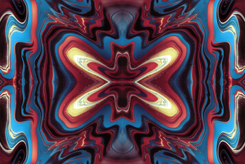 Kaleidoscopic Abstract Art with Vibrant Multicolor Patterns and Intricate Swirl Designs