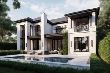 Modern Luxury Home With Pool And Landscaping