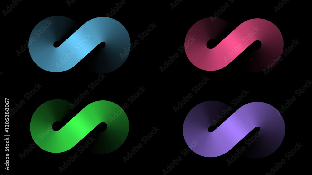 Aufkleber Abstract background from geometric shapes. Bright gradient shapes of various colors and transparency. Platform for advertising. Vector illustration.