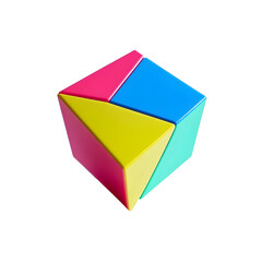 Gradient Cube  glossy cube  colorful 3d