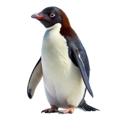 Fototapeta premium Adorable Adelie Penguin: Isolated on Pure White Background, Perfect for Designs and Projects bird 