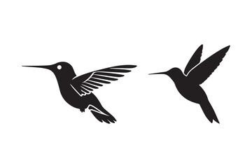 Hummingbird Silhouette Vector Set for Nature and Wildlife Design Projects