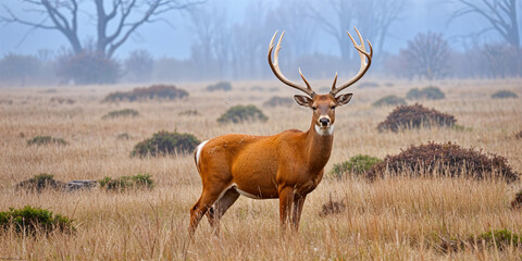 deer in the wild nature wallpaper