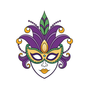 recommend clip art: Mardi Gras Carnival Mask Vector Design Illustration