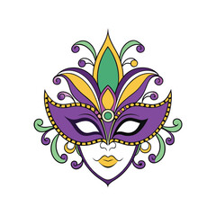 Mardi Gras Carnival Mask Vector Design Illustration