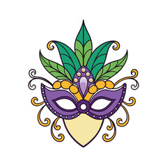 Mardi Gras Carnival Mask Vector Design Illustration