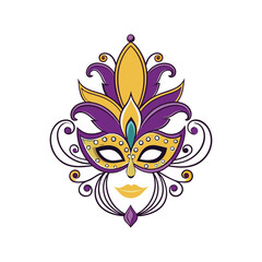 Mardi Gras Carnival Mask Vector Design Illustration