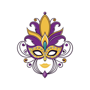 recommend clip art: Mardi Gras Carnival Mask Vector Design Illustration