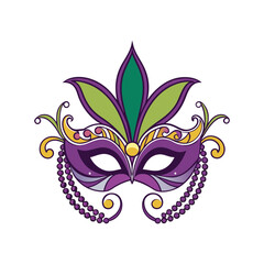 Mardi Gras Carnival Mask Vector Design Illustration