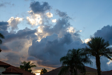 Cloudy Skies in a Tropical Setting