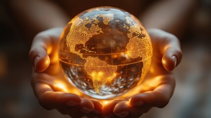 golden globe in hand