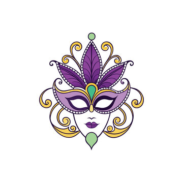 recommend clip art: Mardi Gras Carnival Mask Vector Design Illustration
