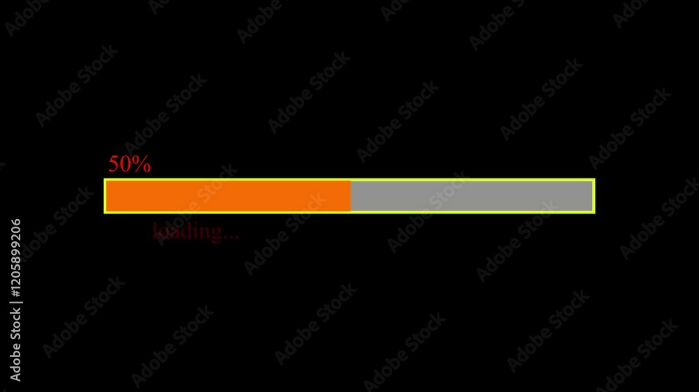 Fototapete filled yellow progress bar with 100% complete suitable for web and app development projects, softwar