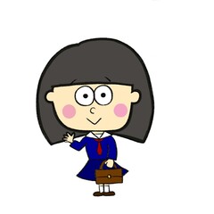 school girl (海外風ポップなイラスト女子高生手書き風)