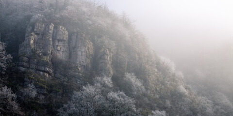 Fototapeta premium Montagne givré Ardèche France
