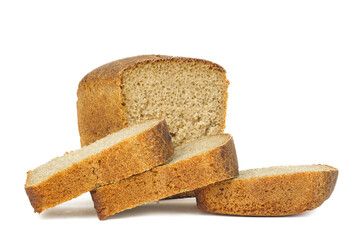 Black bread in the form of a brick