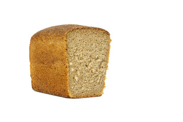 Black bread in the form of a brick