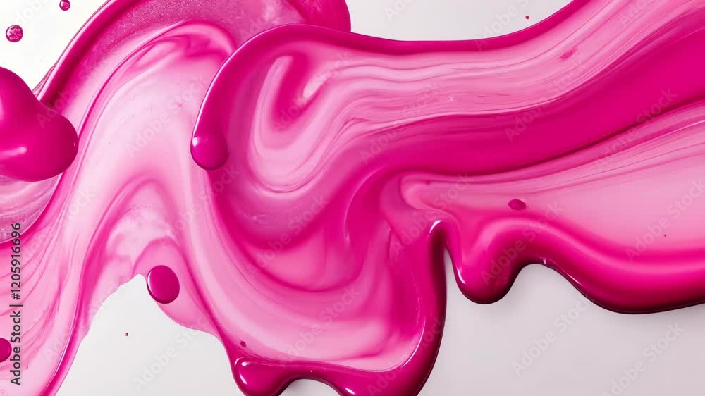 Poster bright pink paint swirl creates a dynamic and vibrant abstract background suitable for art and desig
