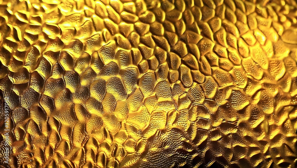 Aufkleber golden textured surface shiny reflective pattern abstract art design