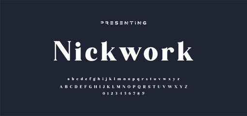 premium luxury elegant alphabet letters and numbers. Elegant wedding typography classic serif font decorative vintage retro. Creative vector illustration