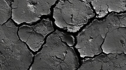 Dark Cracked Earth Surface Texture Background