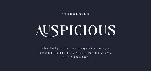 Premium luxury elegant alphabet letters and numbers. Elegant wedding typography classic serif font decorative vintage retro. Creative vector illustration