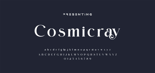 Premium luxury elegant alphabet letters and numbers. Elegant wedding typography classic serif font decorative vintage retro. Creative vector illustration