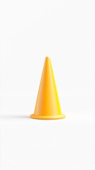 Fototapeta premium Striking Orange Traffic Cone on White: A Symbol of Safety and Guidance in Road Work and Construction Zones