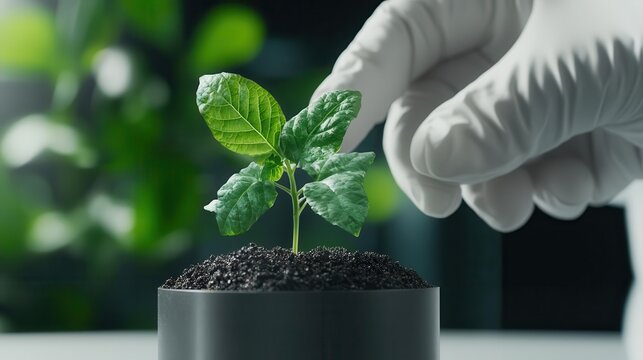 Hightech lab extracting anticancer compounds from rainforest plants, green drug, naturebased drug discovery